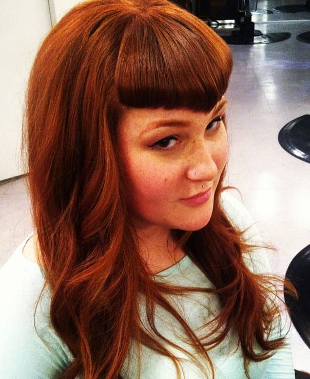 straight pinup bangs for women