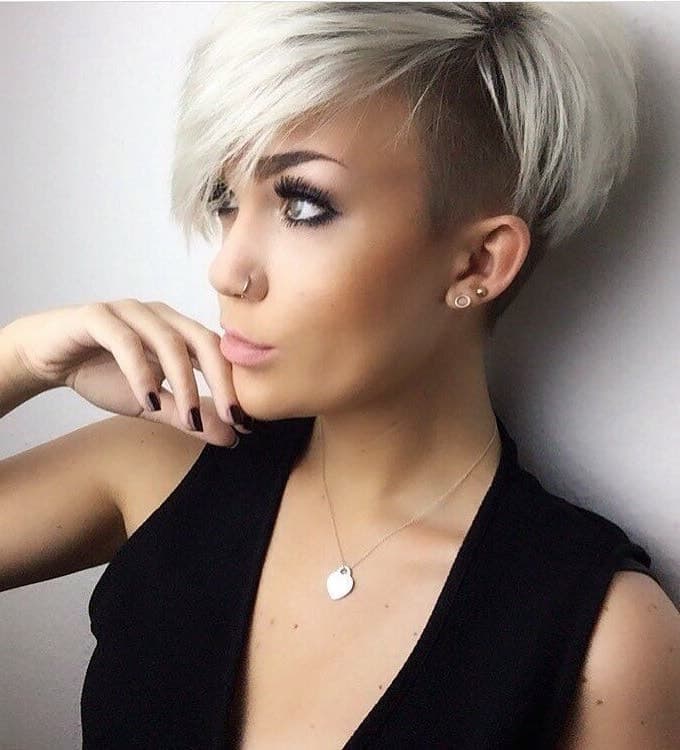 undercut for straight short blonde hair