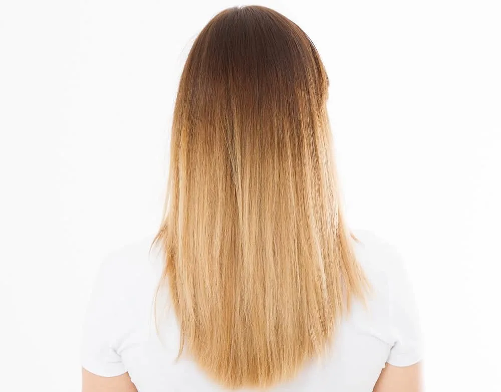 straight blonde ombre hair