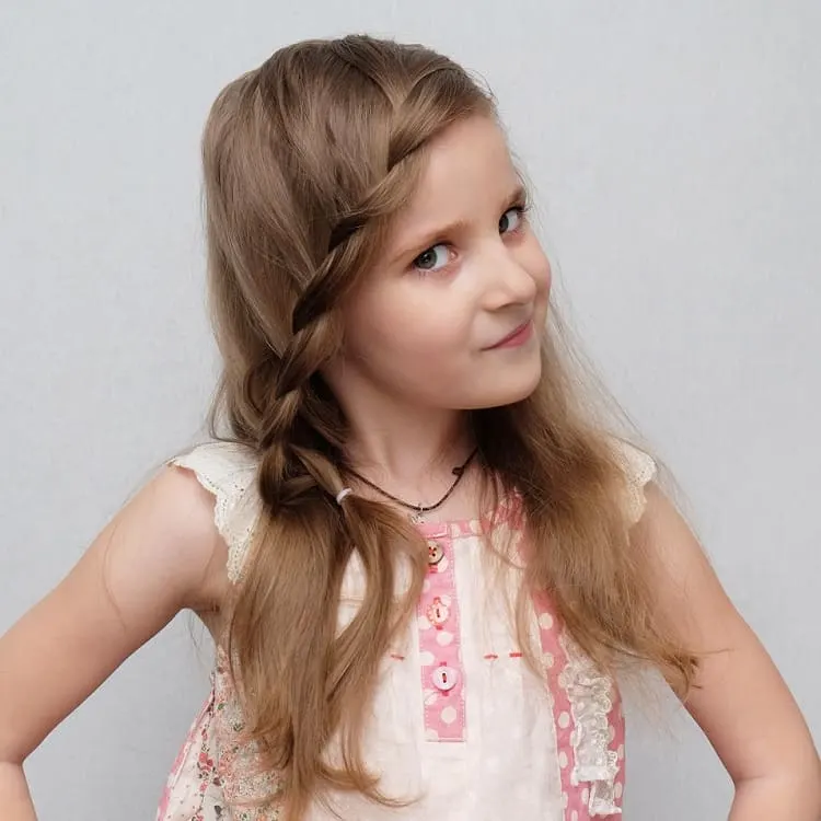 straight hairstyle for little girl