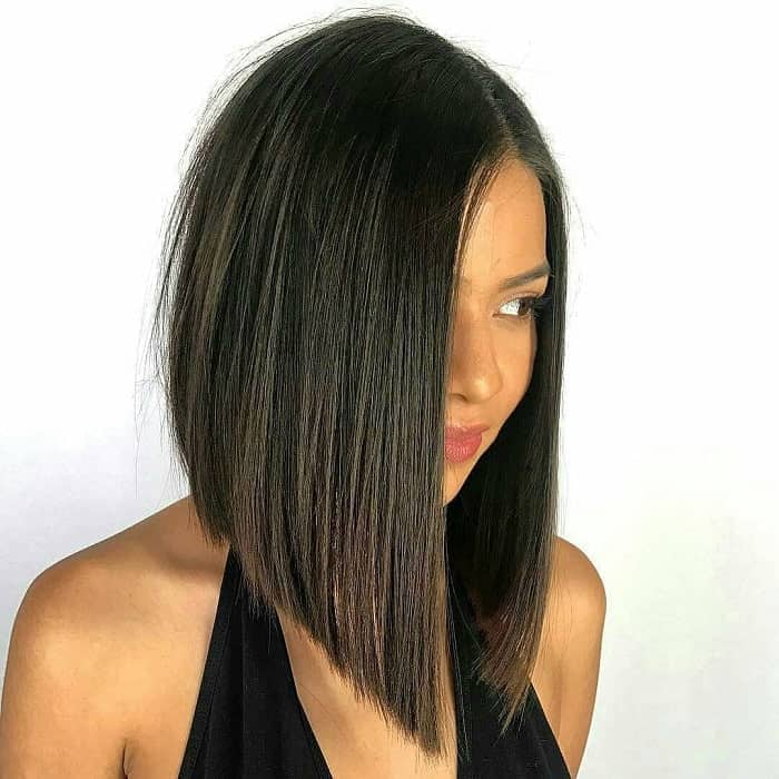 Image of Long bob straight cut hair