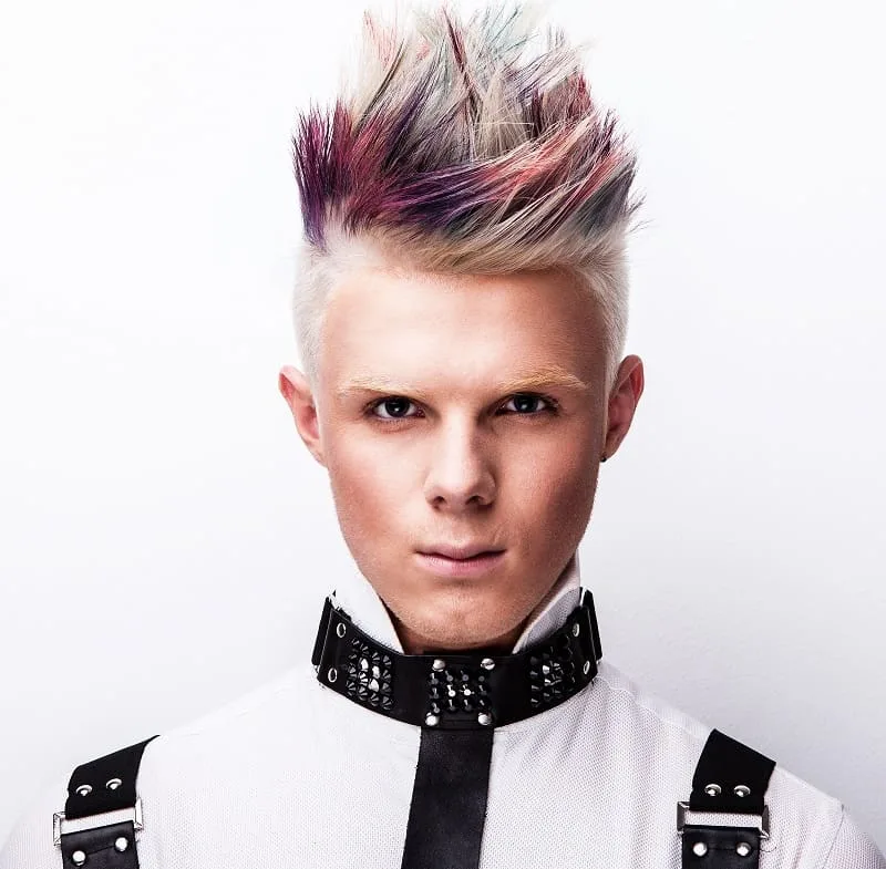 straight spiky hairstyle for men