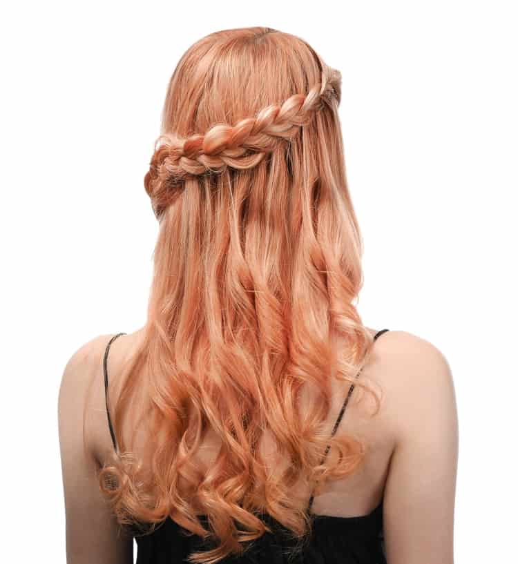 strawberry blonde hair with braid