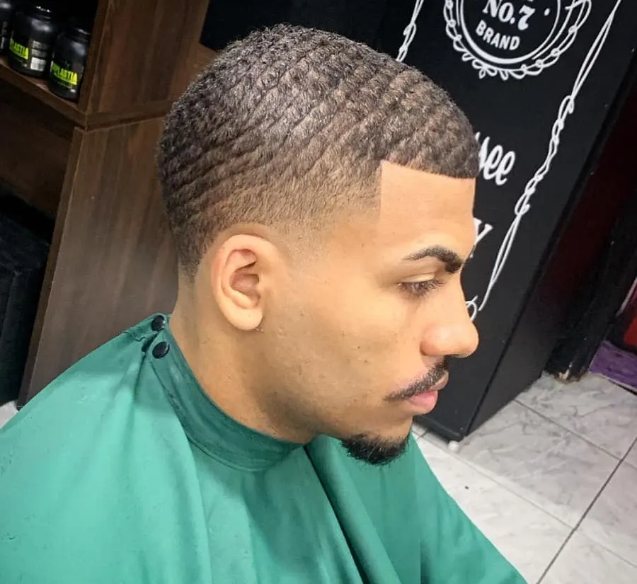 taper fade haircut with wave