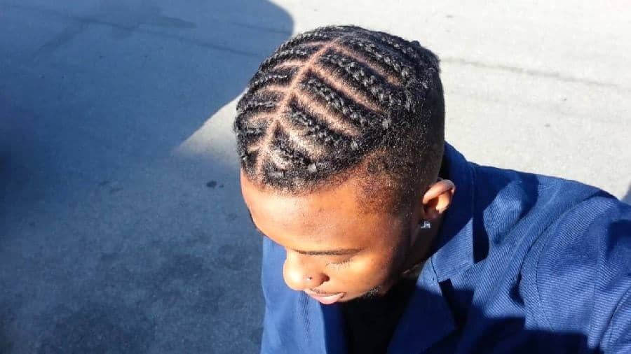9 of The Coolest Men's Taper Fade Haircuts with Braids