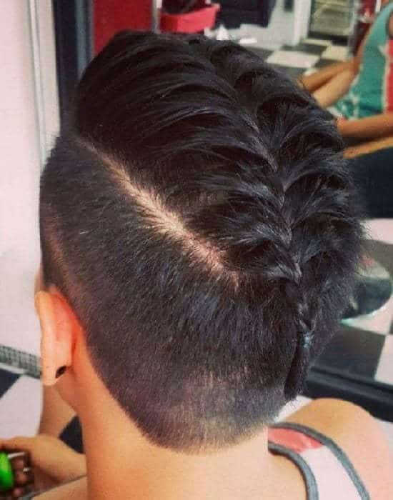 taper fade with short braids