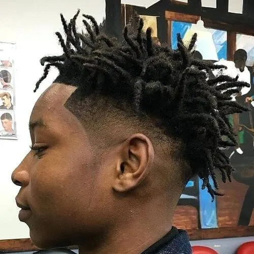 Taper Fade with Mohawk Dreads