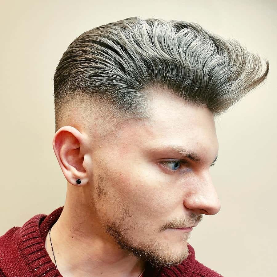 taper fade with patchy beard