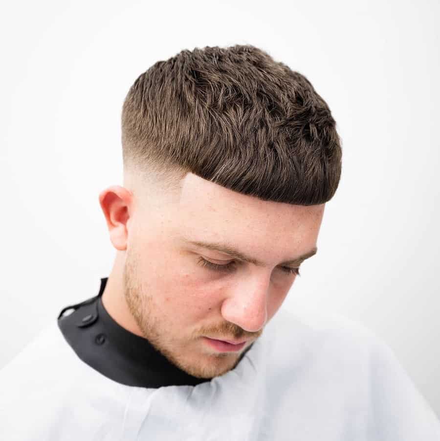 taper fade with stubble beard
