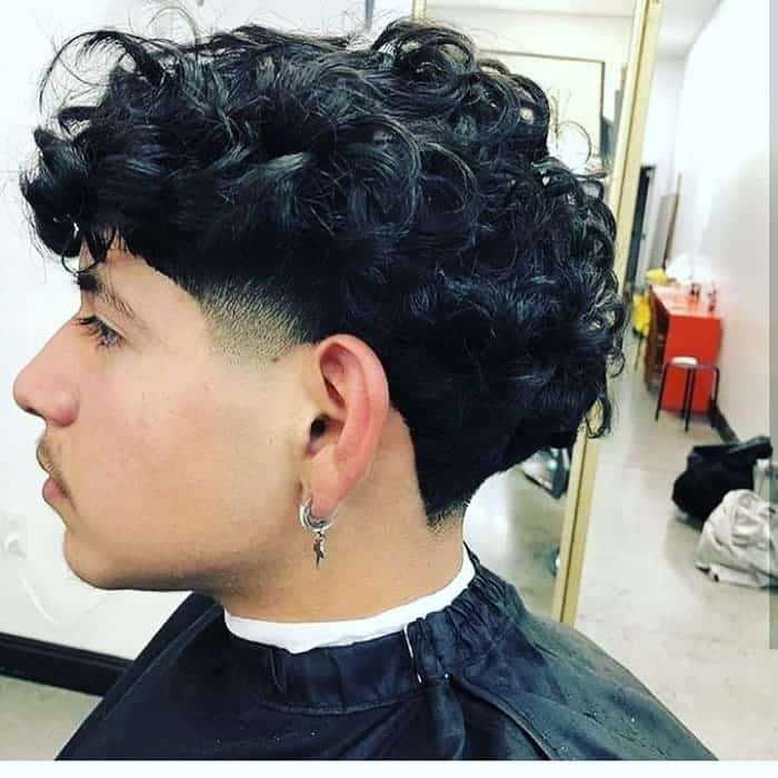 taper fades with curls