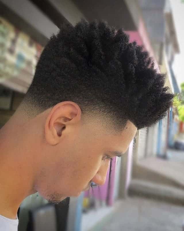taper fade on afro hair