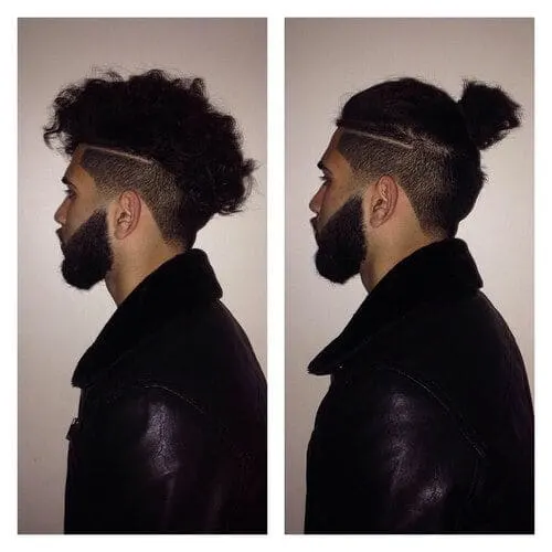 taper fade on curly hair