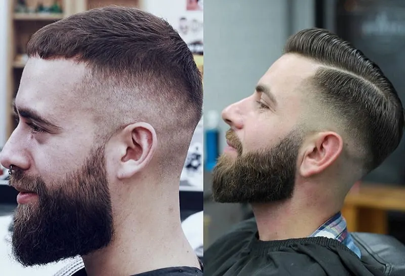 tapered beard line