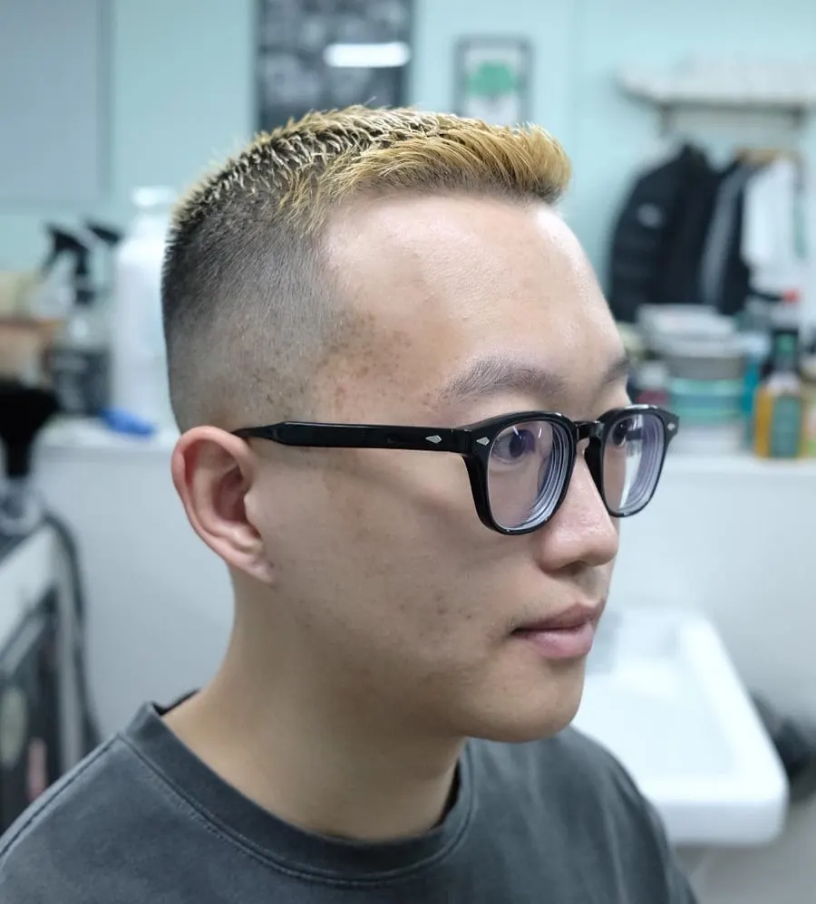 tapered crew cut for asian men