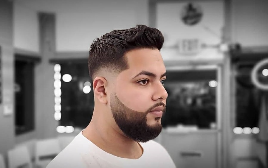 tapered hair with faded beard