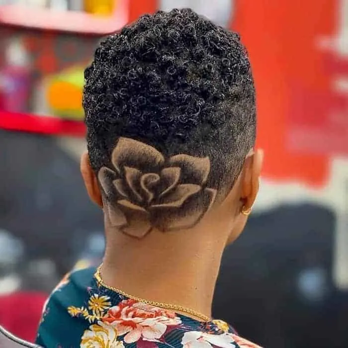 4c tapered hairstyles with design