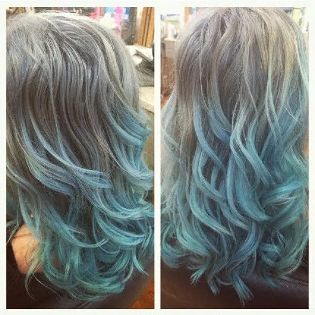 pastel teal ombre for women