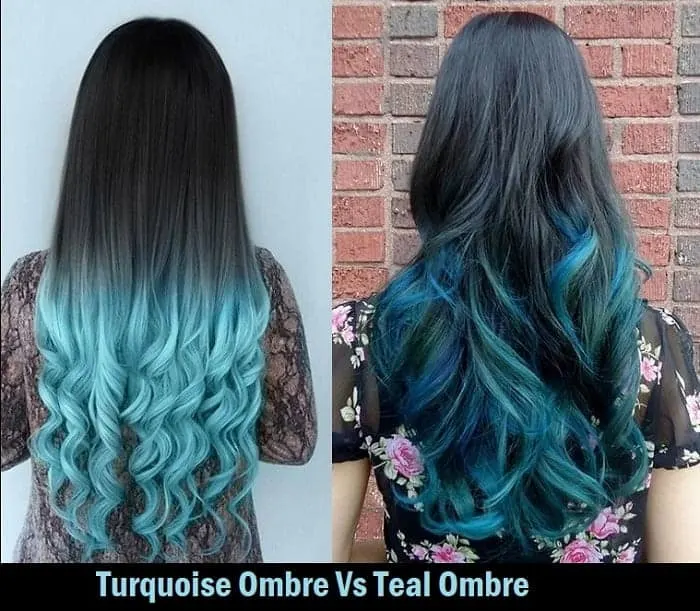 teal ombre hair ideas for ladies