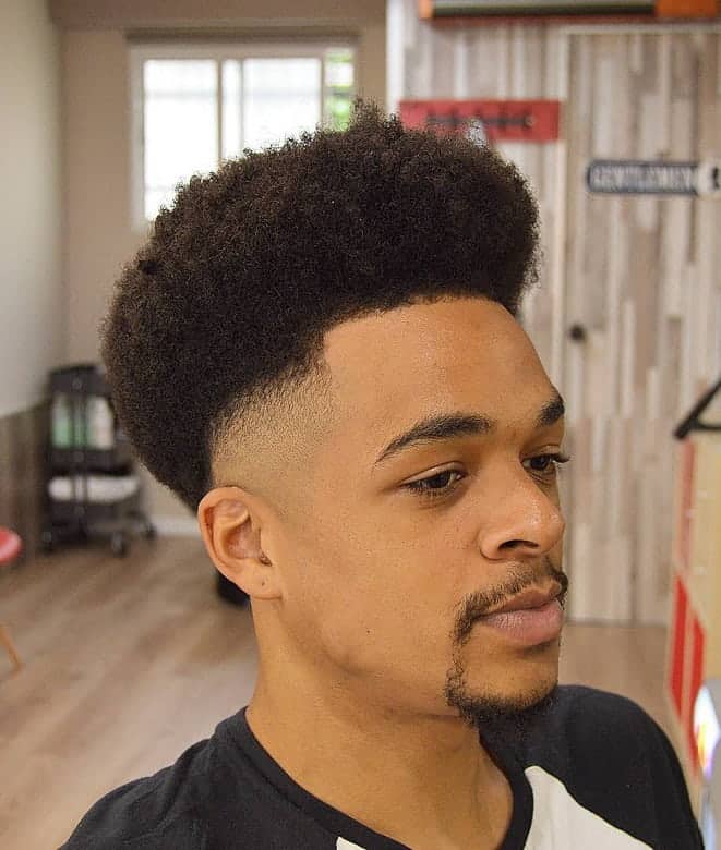 temp skin fade for afro hair