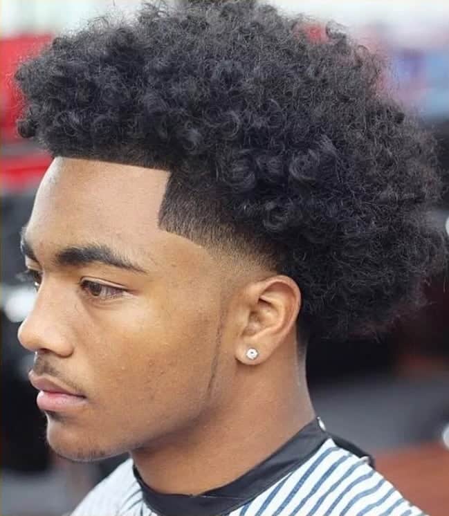12 Temp Fade Hairstyles with Curls & Waves for Badass Men