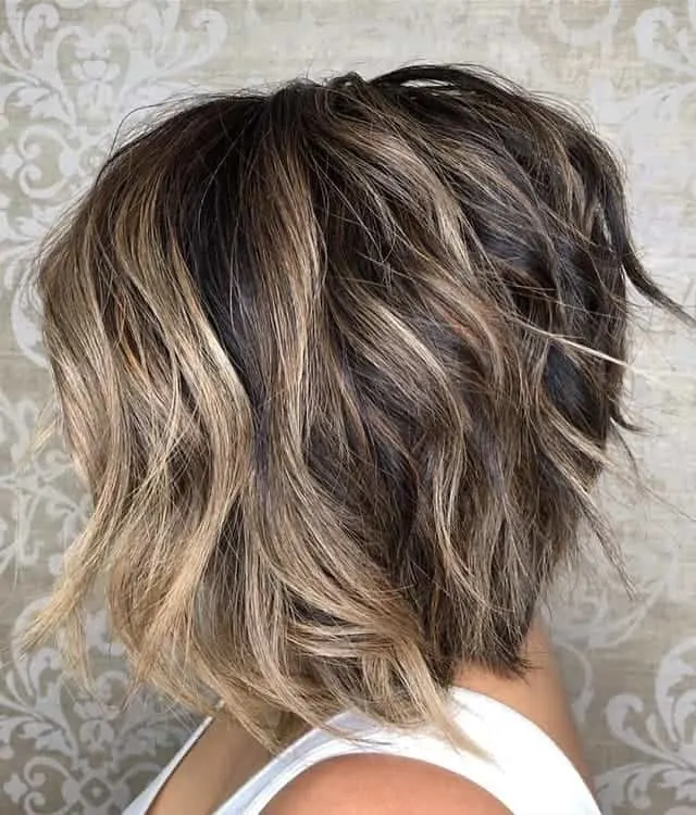 stacked textured bob