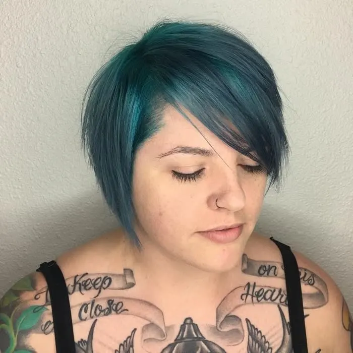 Textured Bob with Side Bangs