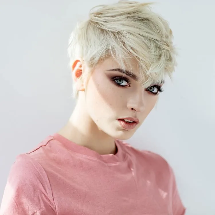 textured pixie cut for thick hair