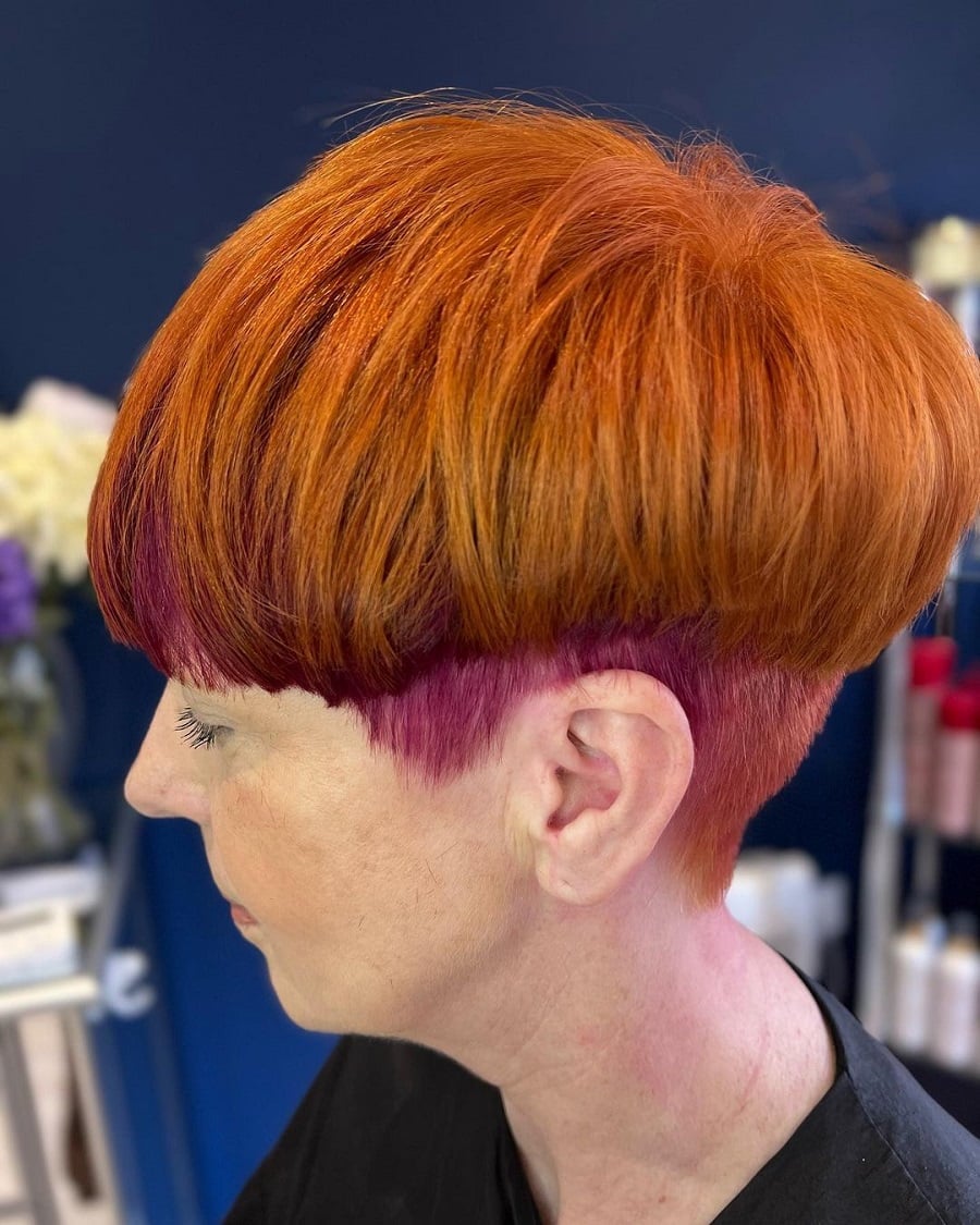 textured wedge haircut for women over 50