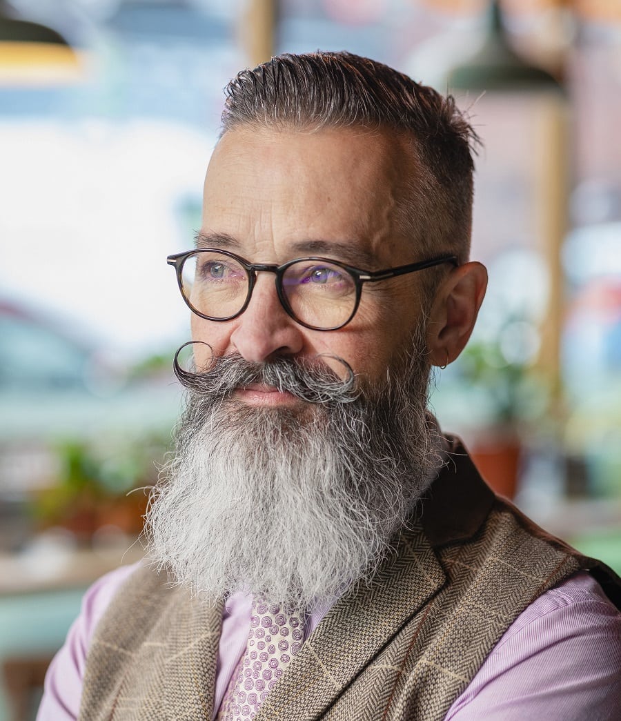 thick beard style for men over 50