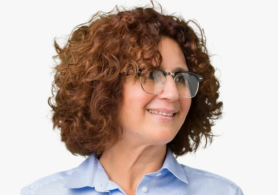 thick curly hairstyle for women over 60
