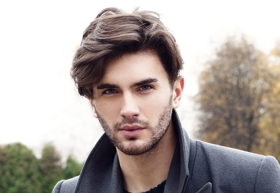 thick fluffy hairstyle for men