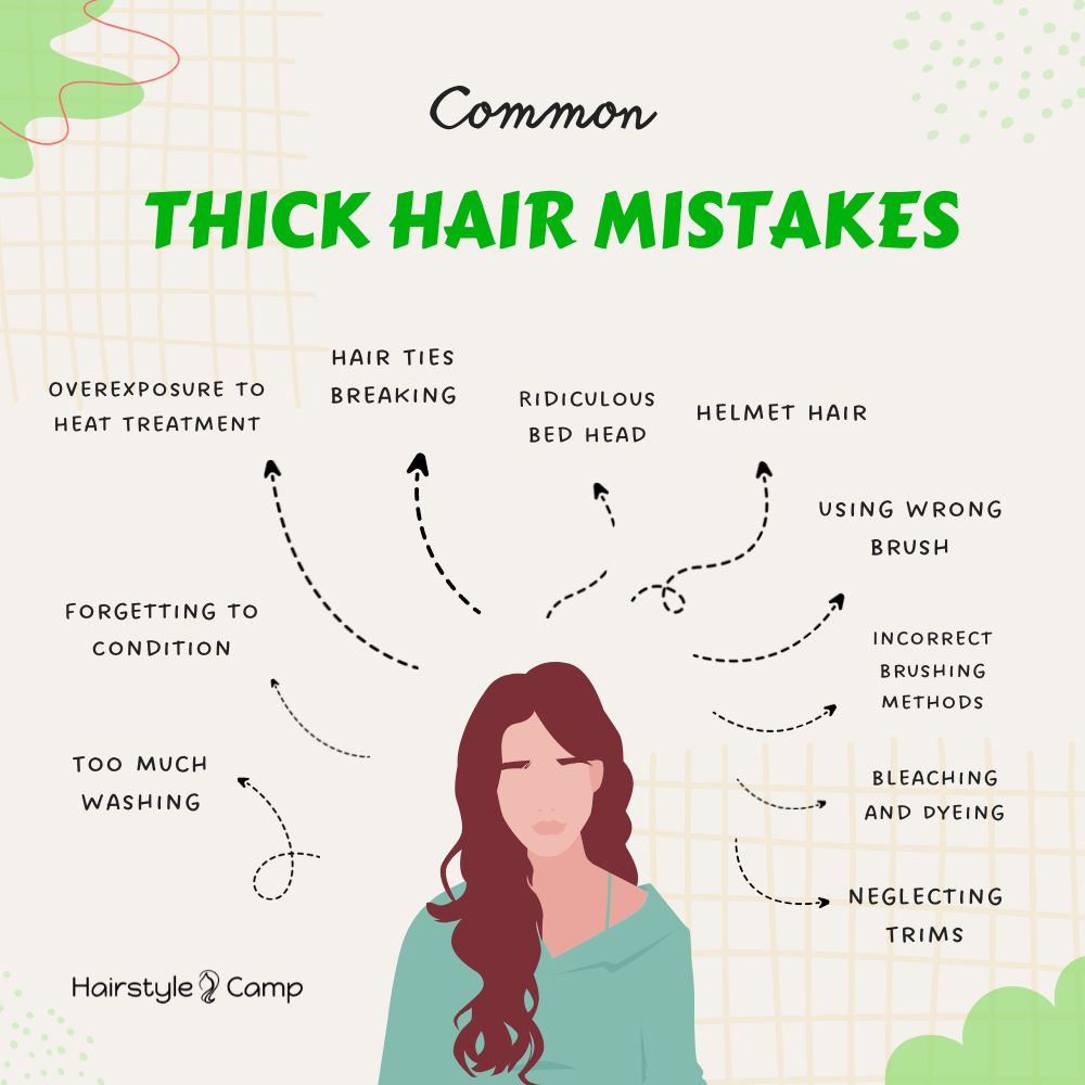 thick hair mistakes infographic