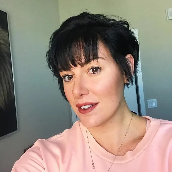 Thick Pixie Cut with Bangs