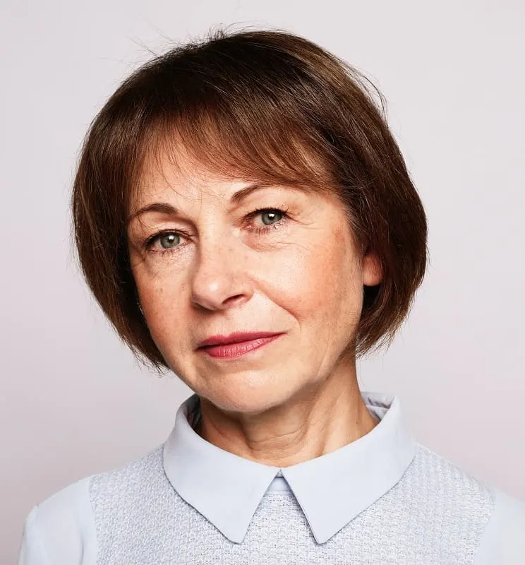 thin bangs for older women