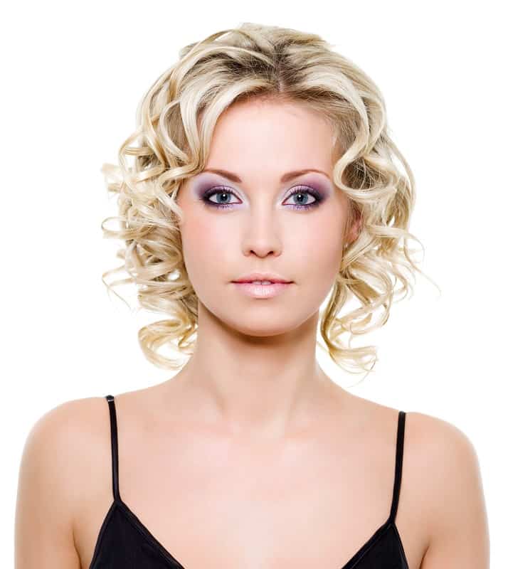 thin curly hair for round faces