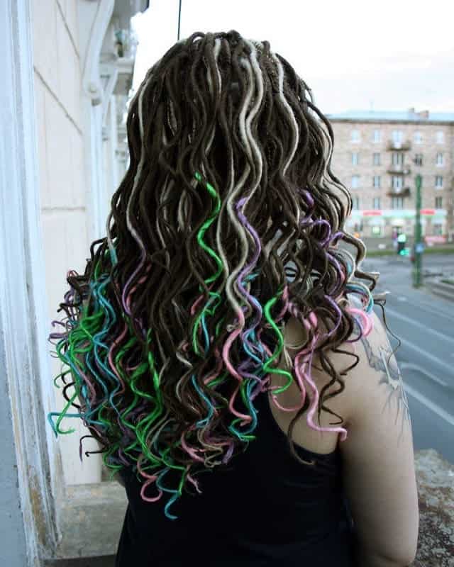 thin curly dreads for women