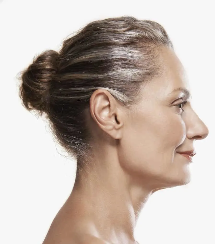 thin hair bun for women over 50