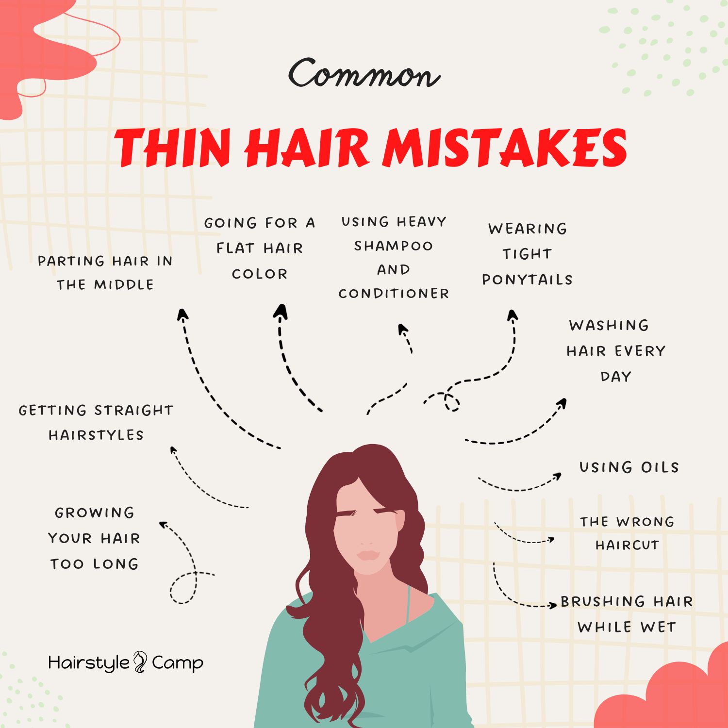 thin hair mistakes infographic
