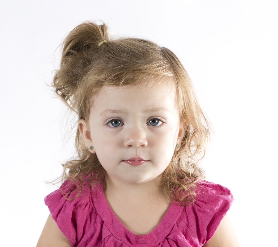 thin hairstyle for 2 years old girls