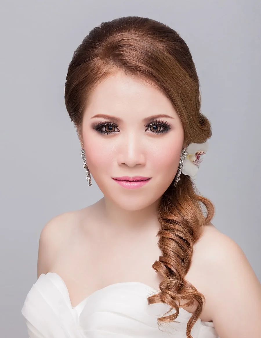thin hairstyle for wedding