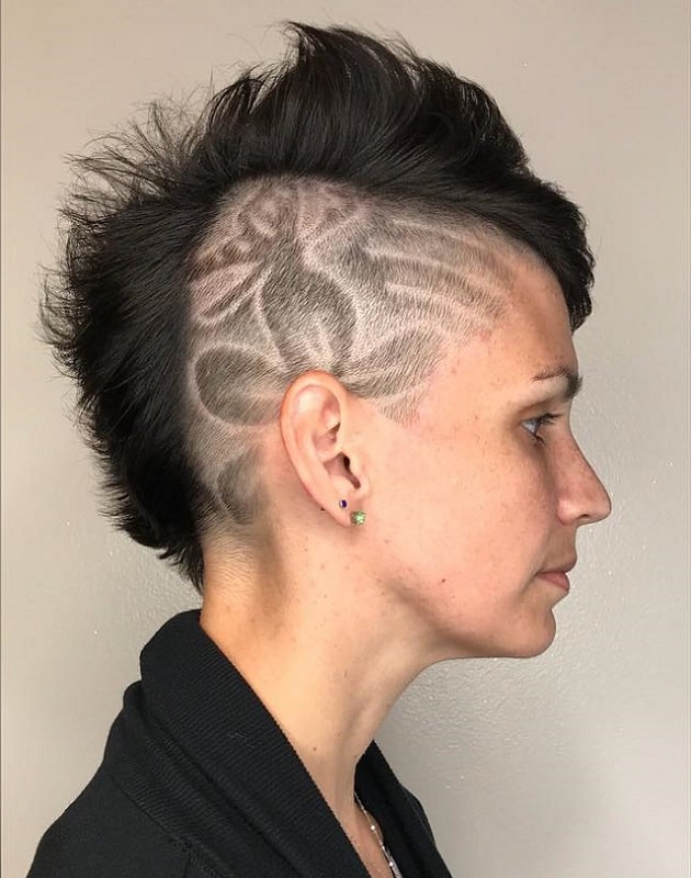 thin hairstyle with undercut