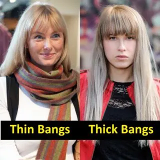difference between thin and thick bangs