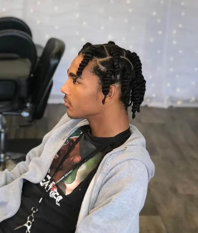 three strand twists for afro guys