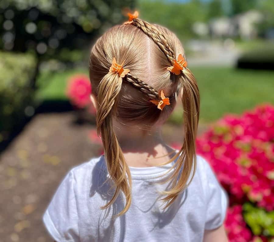 braids with pigtails for toddler girls