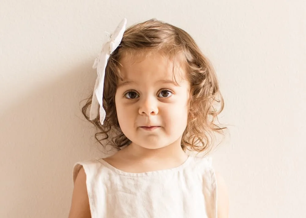 toddler girl with wavy hair