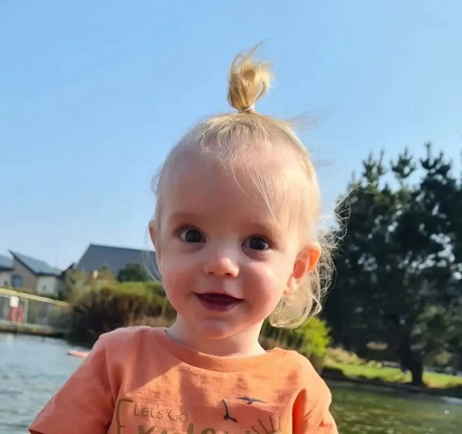 top knot bun for little boys