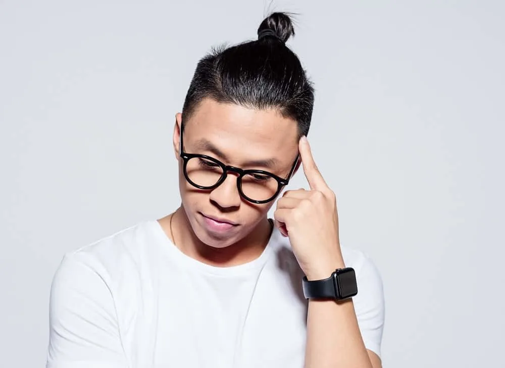 top knot for Asian men