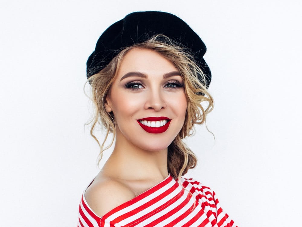 tousled beret hairstyle