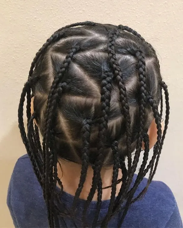 Triangle Box Braids For Little Girl