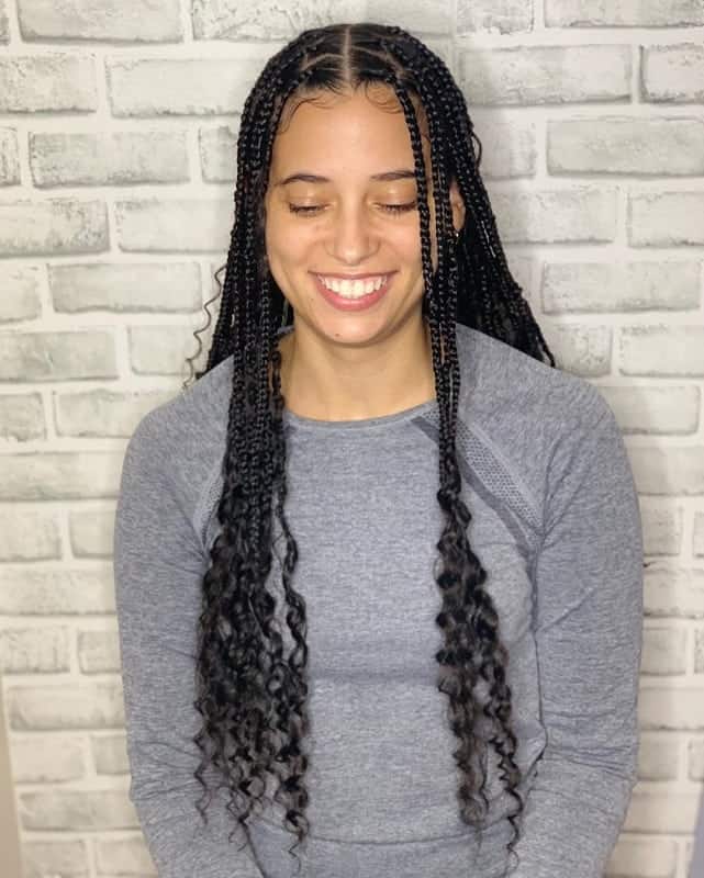 triangle braids with curls